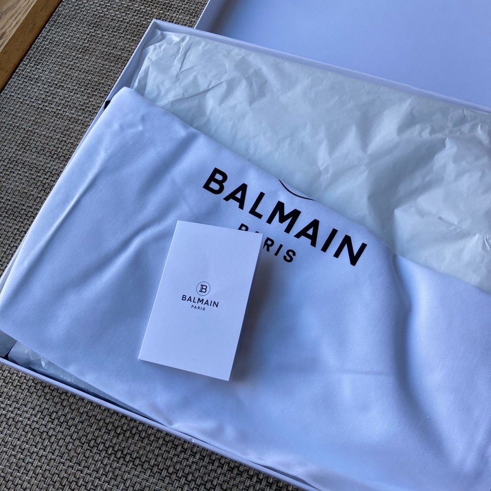 Balmain Ranger Romy Monogram Combat Boots 40 NIB - Picture 11 of 13
